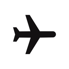 Obraz premium Airplane vector icon, simple sign for web site and mobile app.