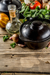 Autumn seasonal soup concept