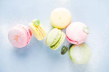 Gordijnen Heldere kleurrijke macarons © ricka_kinamoto