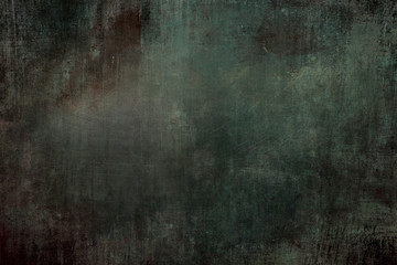 Obraz na płótnie Canvas Dark green splattered grungy backdrop