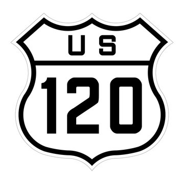 US route 120 sign