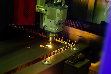 CNC Laser Cutting Machine Working