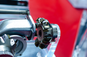 Close-up of milling cutter tools.