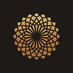 Luxury geometric Royal Logo Inspired by the Moroccan Arab architecture