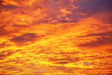 majestic evening sky with fantastic clouds