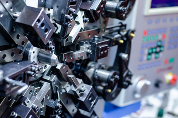 Close-up of CNC Multiforming machine.