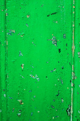 Obraz premium Green paint on the old wood