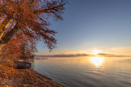 Sonnenaufgang Starnberger See Tutzing Sunrise
