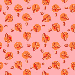 Flat colorful christmas seamless pattern. Simple repeated holly leaves.