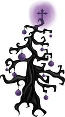 Gothic Christmas Tree _ Stylzed vector  Christmas Tree