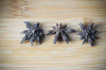 Spices image of cinnamon, star anise, clove