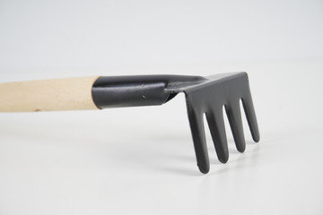 Gardening tools over white background