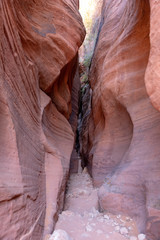 Slot Canyon in Utah while hiking