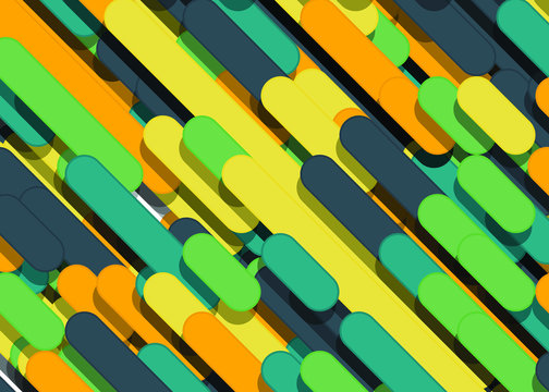 Color Abstract Lines Rain Generative Art background illustration
