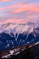 Fototapeta na wymiar Sunset on the Austrian alps