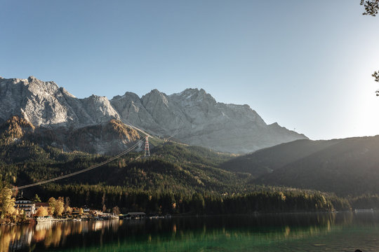 Zugspitze mountain in the german alps