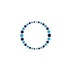 halftone circle dots vector