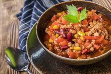 Mexican chili con carne.