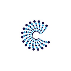 halftone circle dots vector