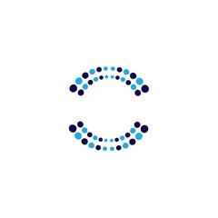 halftone circle dots vector