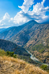 Top view on mountain river in Sequoia National Forest,California,USA