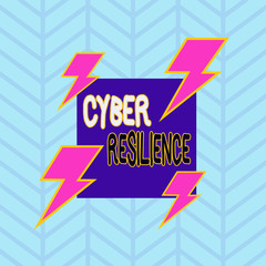 Conceptual hand writing showing Cyber Resilience. Concept meaning measure of how well an enterprise can analysisage a cyberattack Asymmetrical format pattern object outline multicolor design