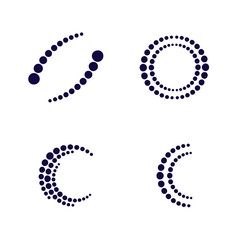 halftone circle dots vector