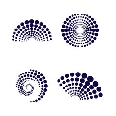 halftone circle dots vector