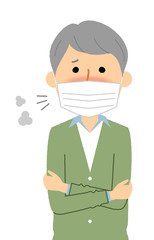 シニア男性　風邪　インフルエンザ