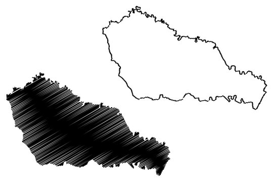 Medimurje County (Counties of Croatia, Republic of Croatia) map vector illustration, scribble sketch Medimurje map