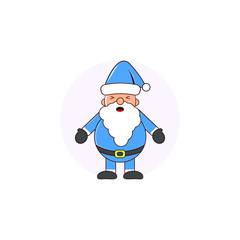 Santa Claus mascot vector illustration of cute characters suitable for Christmas events or other purposes