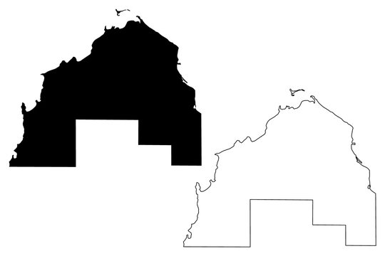 Al Shamal (State of Qatar, Municipalities of Qatar) map vector illustration, scribble sketch Madinat ash Shamal map