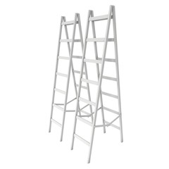 Step ladder. 3d render isolated on white