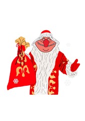 santa claus with bag of gifts