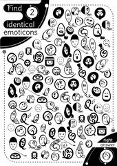 find 2 identical emotions black