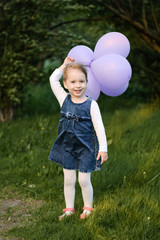 little girl with balloon