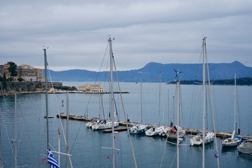 Greece Corfu Island old Fortress Marina 