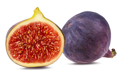 Fresh figs isolated on white background with clipping path