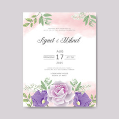 beautiful and elegant wedding invitation cards with floral themes