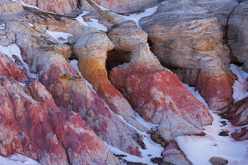 Winter Paint Mines with Snow