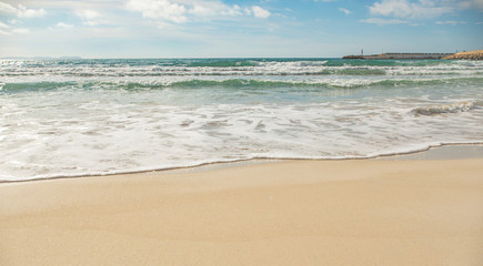 Fototapeta na wymiar Landscape coast Mediterranean beach in Spain