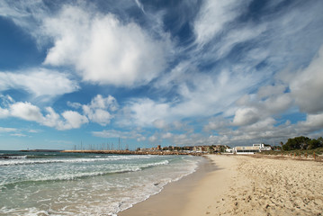 Landscape coast Mediterranean beach in Spain