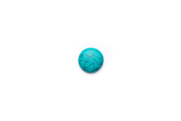 Turquoise Gemstone on White Background