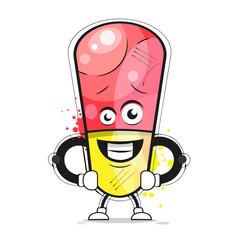 Capsule Pill Isolated On A White Background