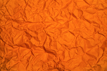 Orange Texture Background. Crumpled paper.