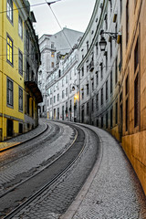Fototapeta premium old street in lisbon portugal
