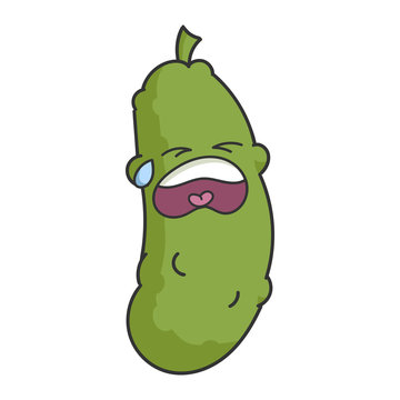 recommend clip art: Sad Crying Dill Pickle Cartoon