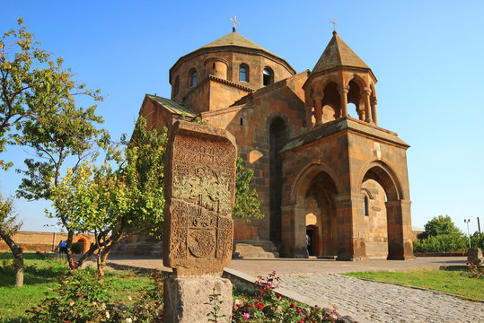 The Seventh Century Armenian Apostolic Church of Saint Hripsime in Vagharshapat City, Armenia