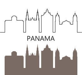 Obraz premium Panama logo. Isolated Panamanian architecture on white background