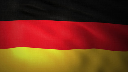 Obraz premium Germany flag. Waving flag of Germany 3d illustration